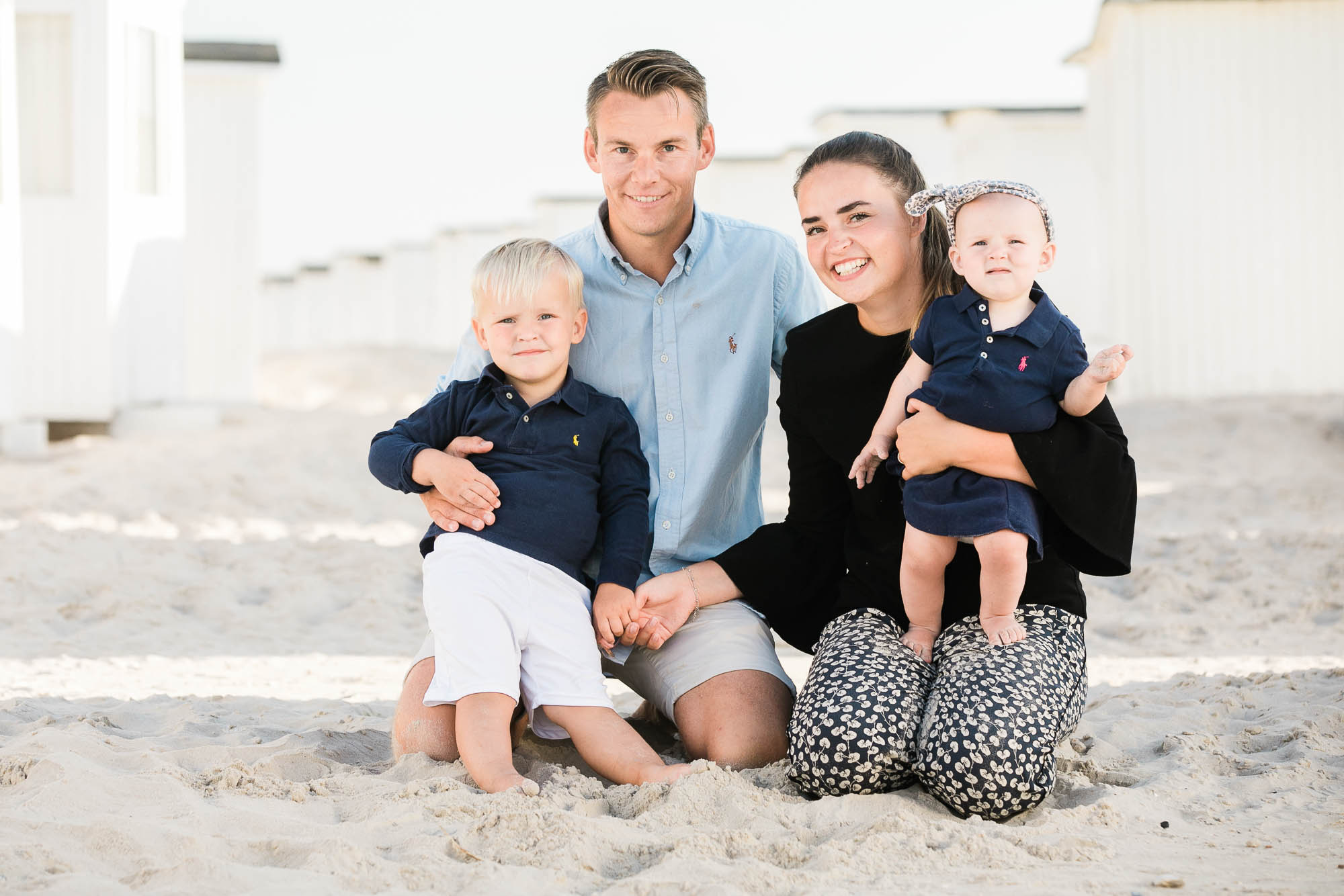 Familie på stranden
